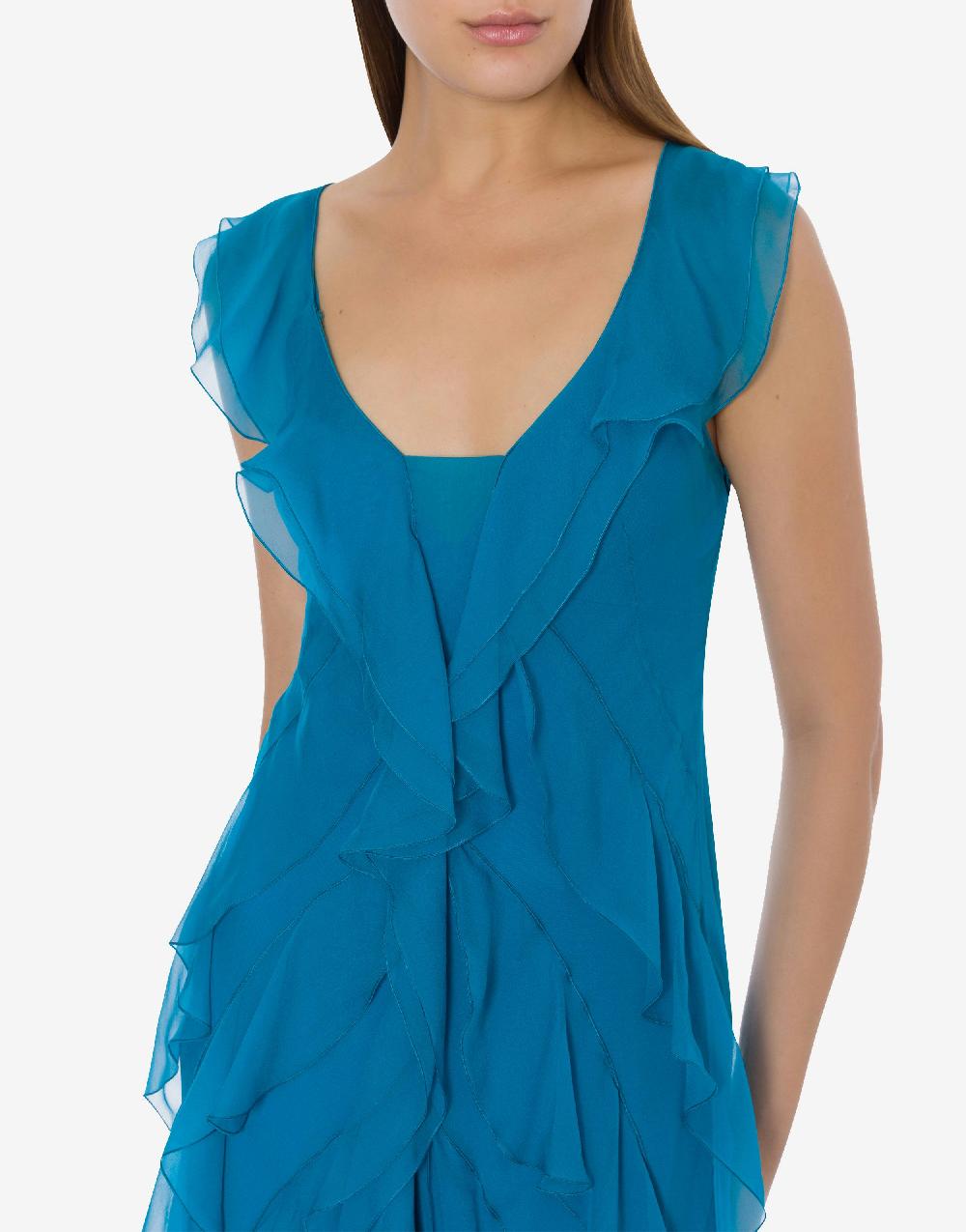Alberta Ferretti Abito in chiffon organico Cocktail Rilascio limitato