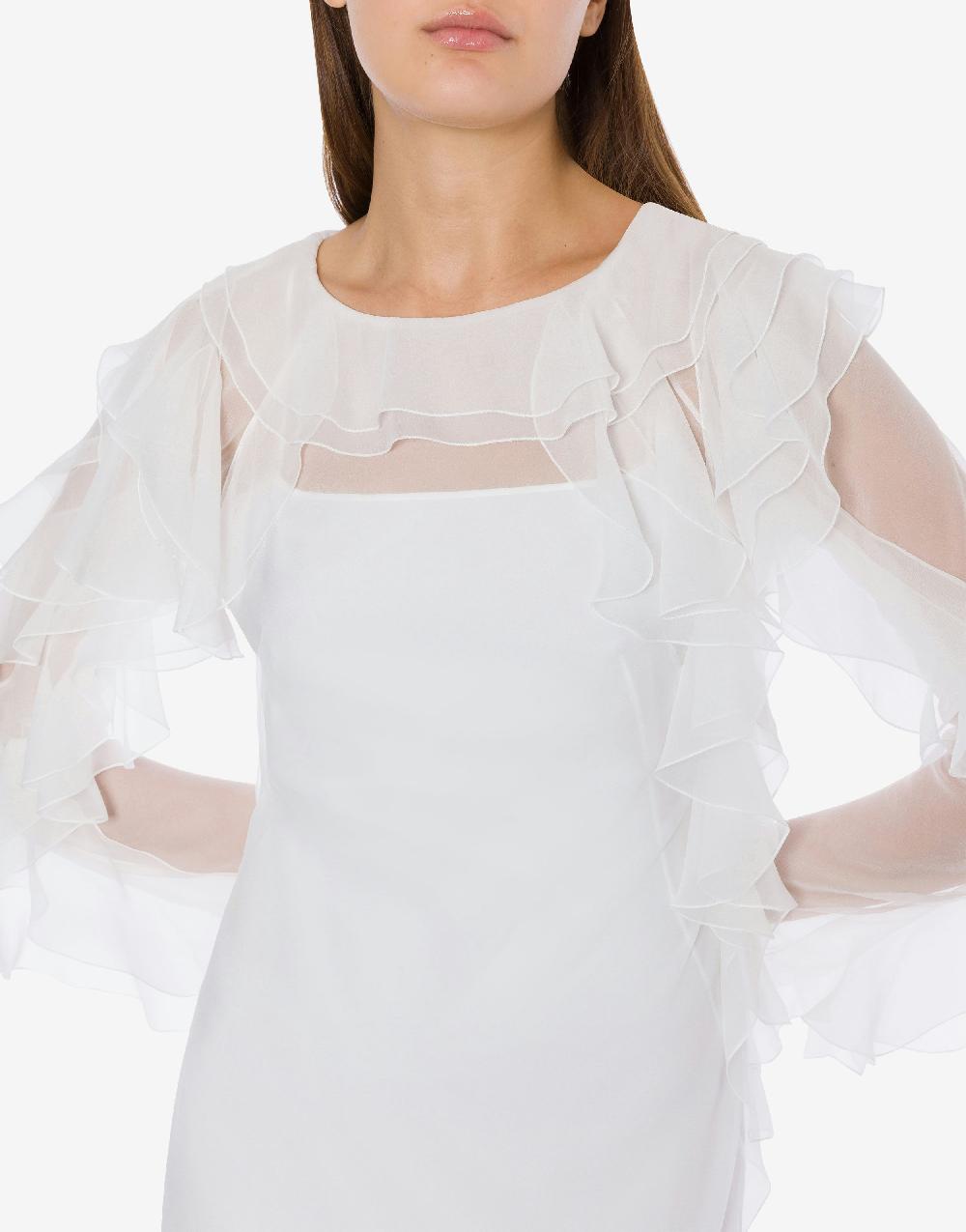 Alberta Ferretti Abito lungo in chiffon organico Cocktail Latest stili