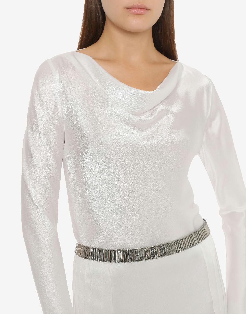 Alberta Ferretti Blusa in raso Cocktail Ultimi due giorni
