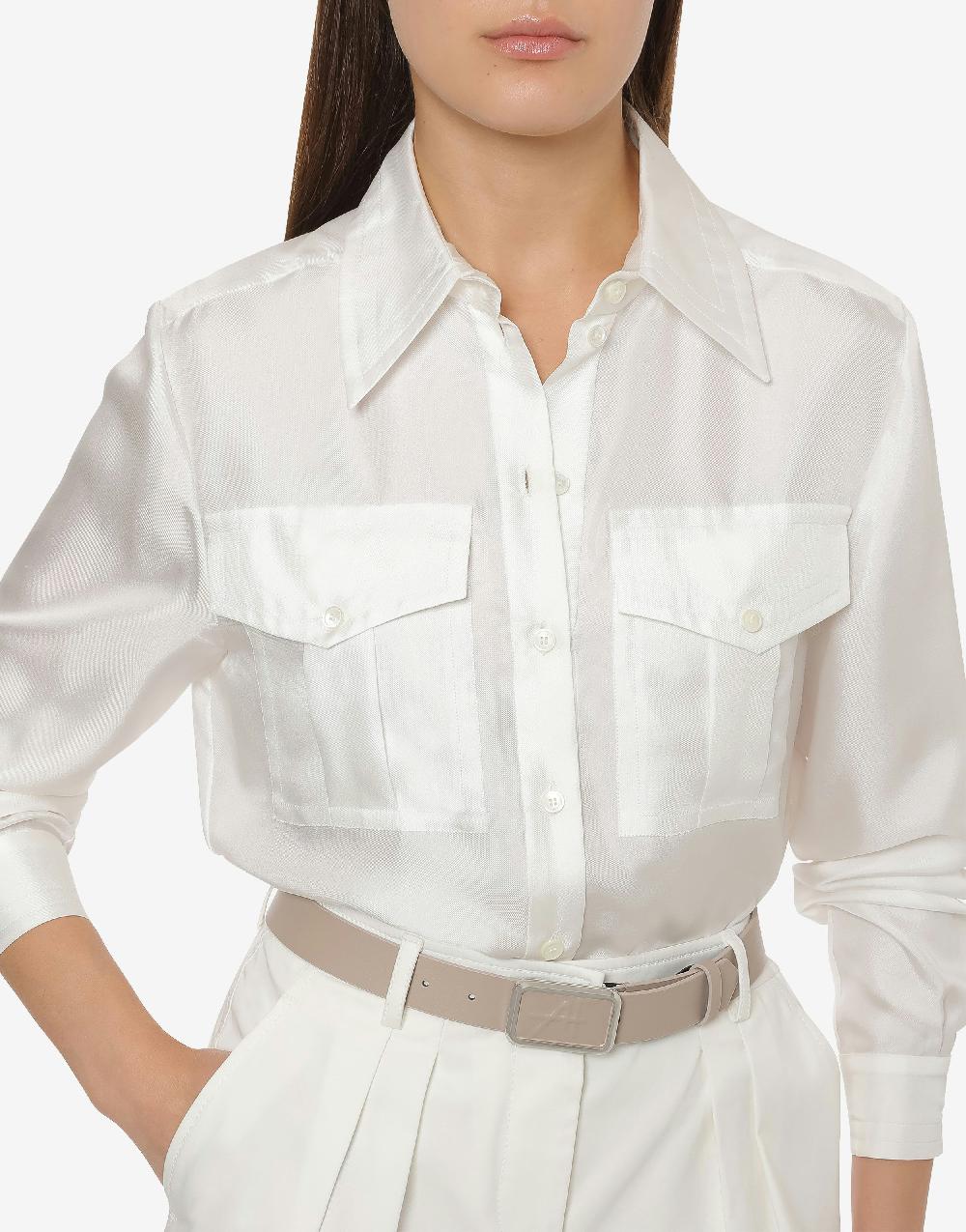 Alberta Ferretti Camicia in twill di seta Fino al 60% di sconto