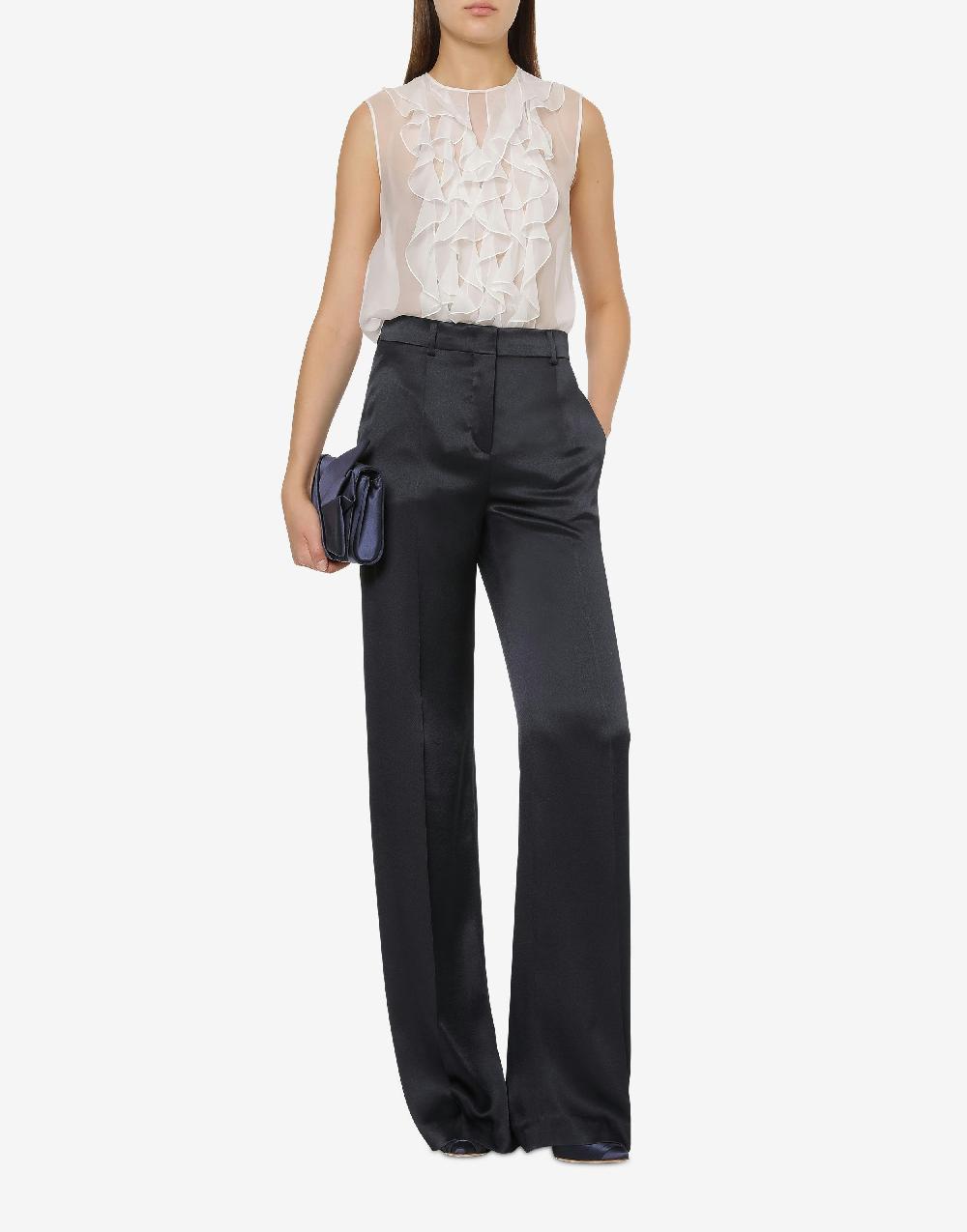 Alberta Ferretti Top in chiffon organico Only for today