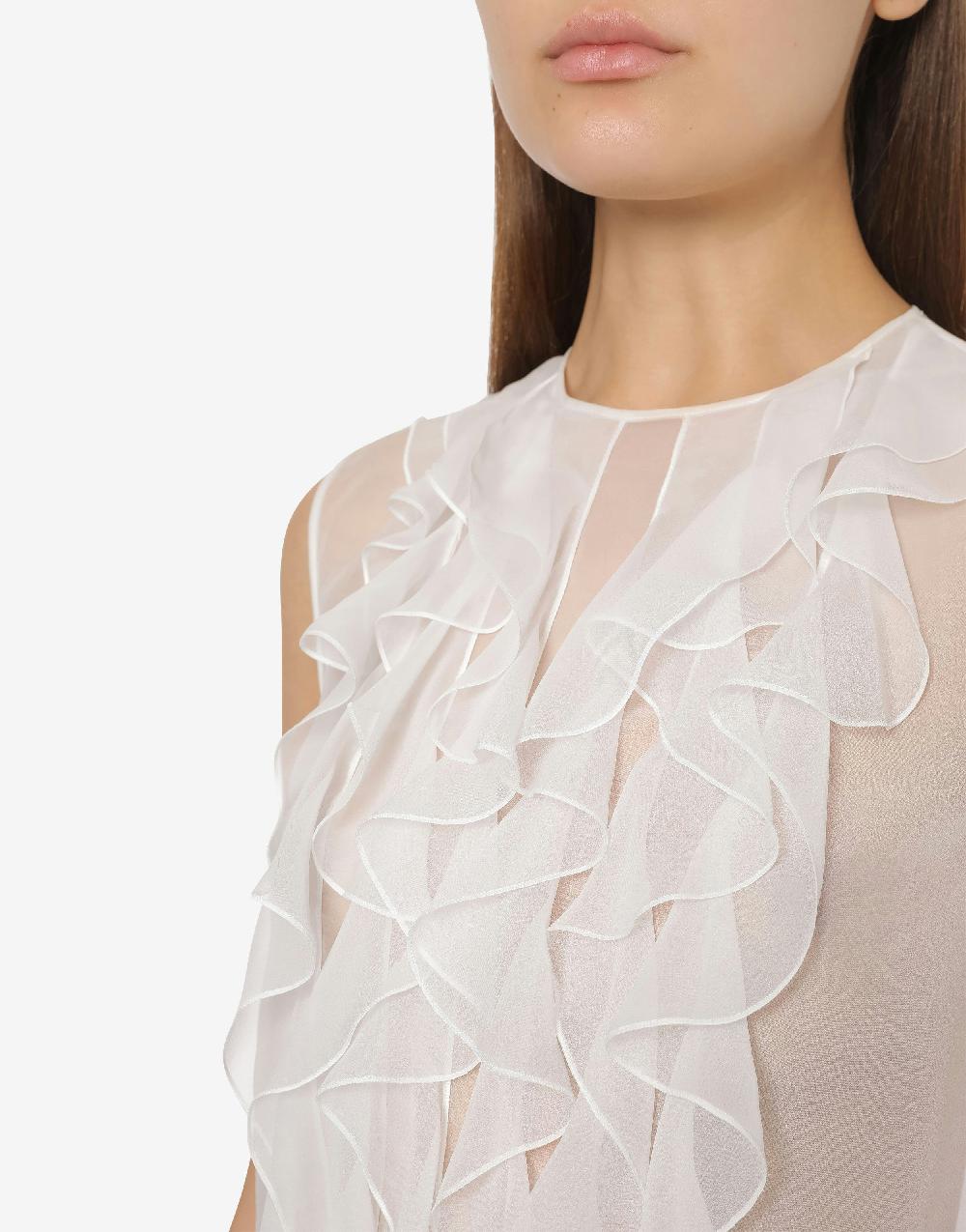 Alberta Ferretti Top in chiffon organico Only for today
