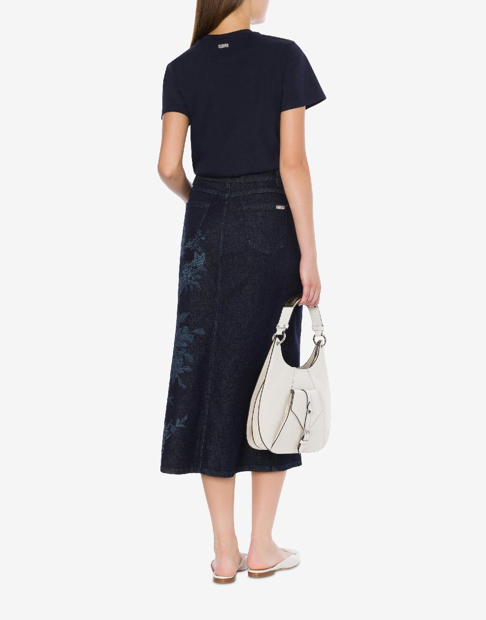 Alberta Ferretti T-shirt in jersey con ricamo paillettes e stones Enormi sconti