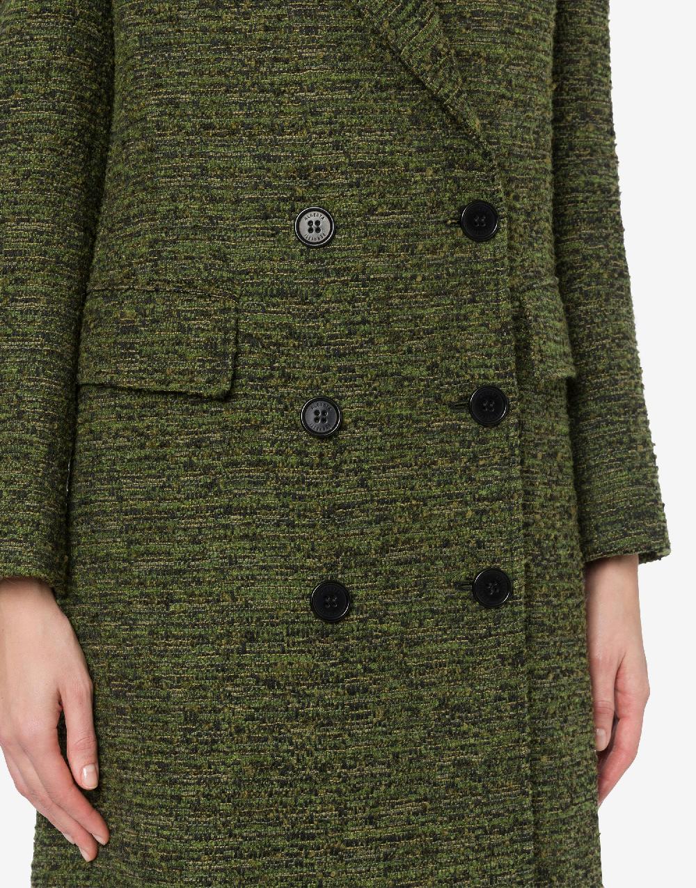 Alberta Ferretti Cappotto doppiopetto in tweed bottonato Black Friday Prezzi