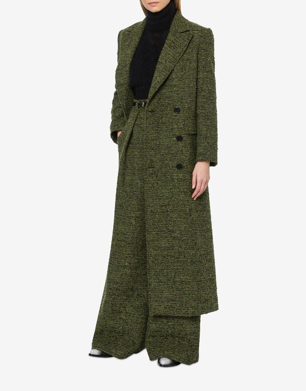 Alberta Ferretti Cappotto doppiopetto in tweed bottonato Black Friday Prezzi