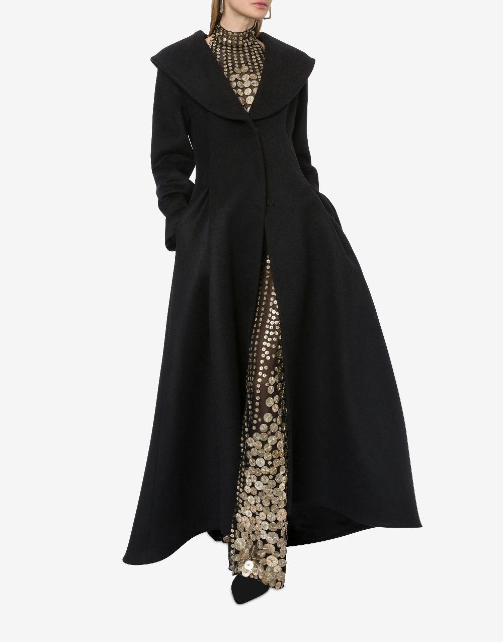 Alberta Ferretti Cappotto in panno di lana e cashmere In vendita