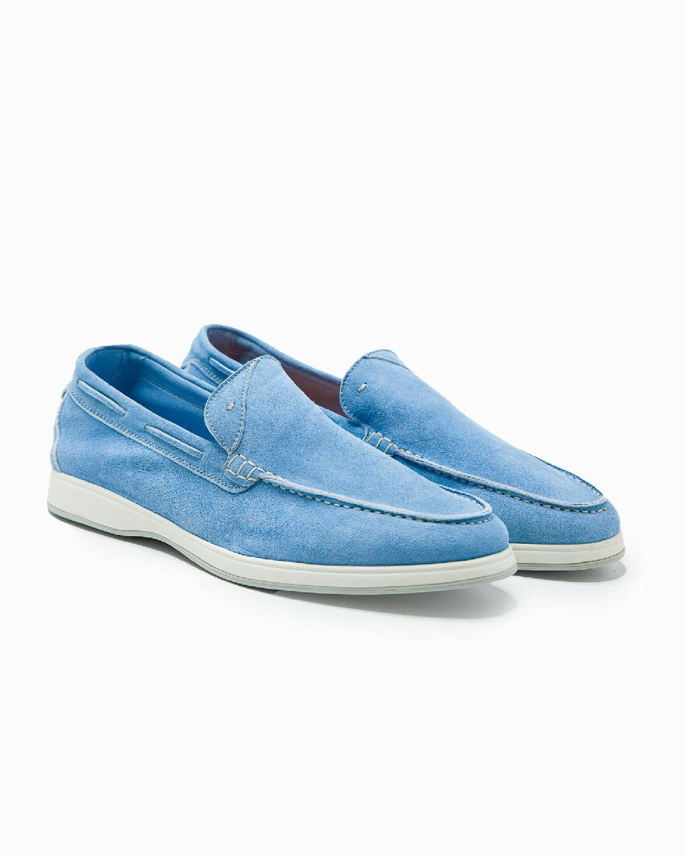 Andrea ventura MOCASSINO AQUARIVA ISEO IN SUEDE AZZURRO Vendita Economica