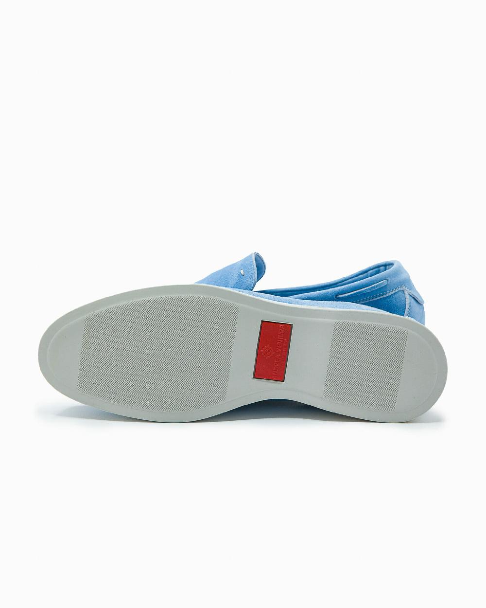 Andrea ventura MOCASSINO AQUARIVA ISEO IN SUEDE AZZURRO Vendita Economica