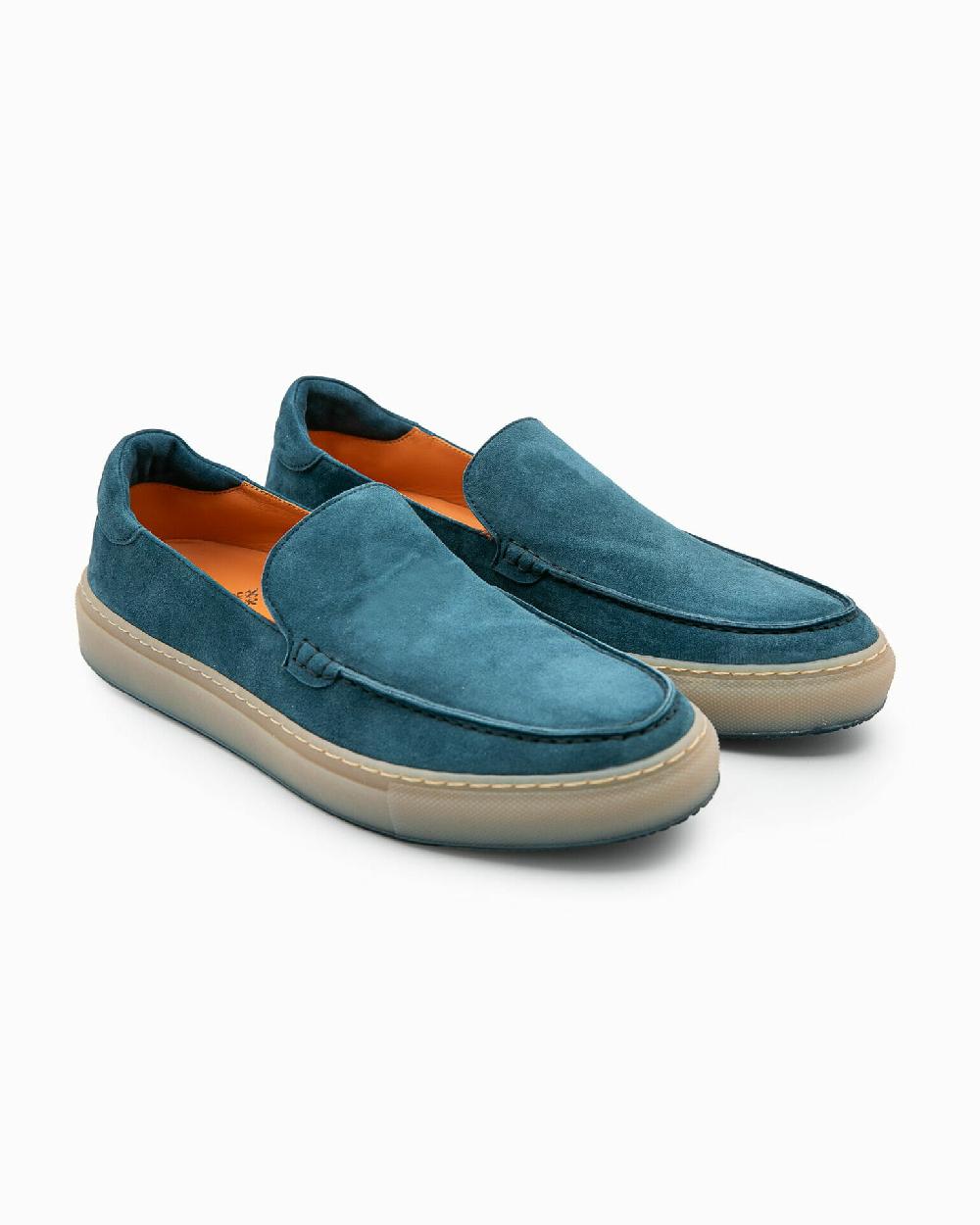 Andrea ventura Casual sneaker PF Ponza in suede bois blue Sconto di tempo limitato