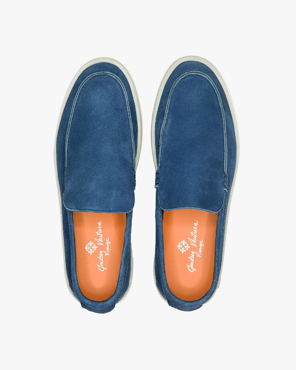 Andrea ventura MOCASSINO ST BARTH LS IN SUEDE BLUE NAVY Comprare a buon mercato