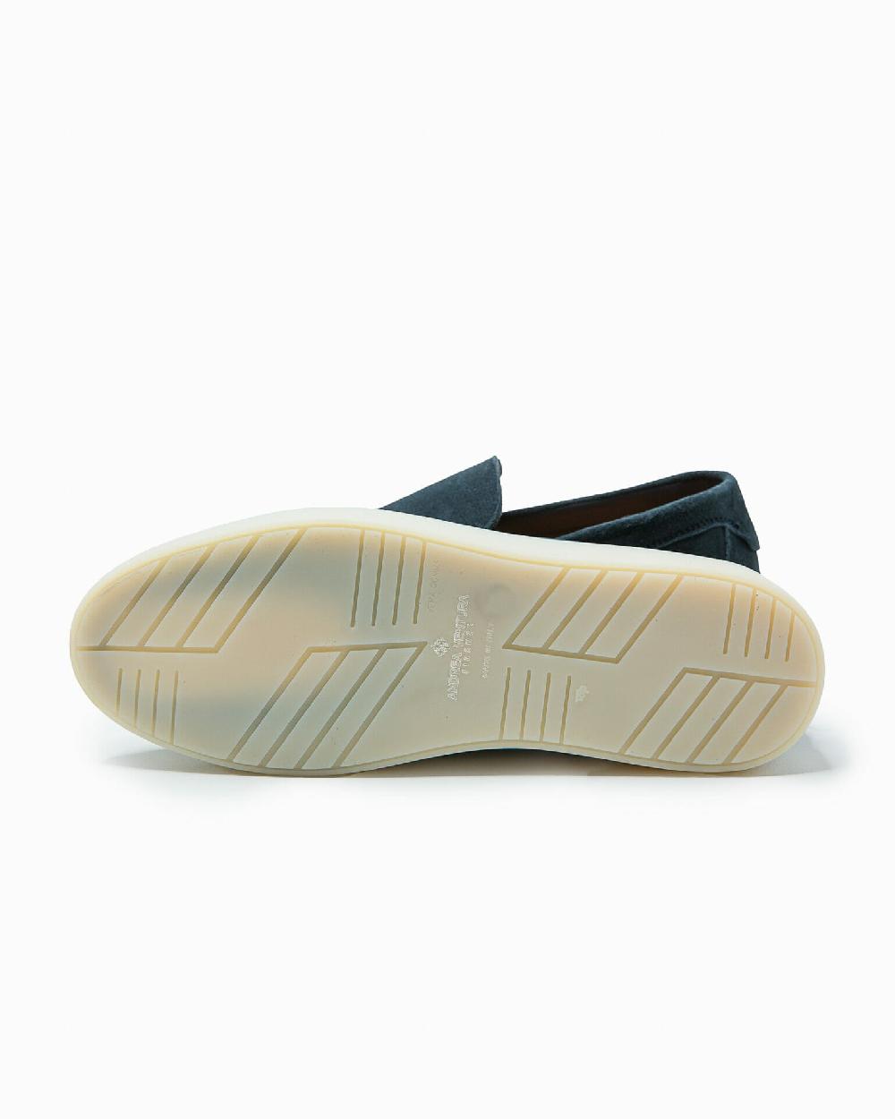 Andrea ventura MOCASSINO ST BARTH LS IN SUEDE ECLIPSE BLUE Flash Sale
