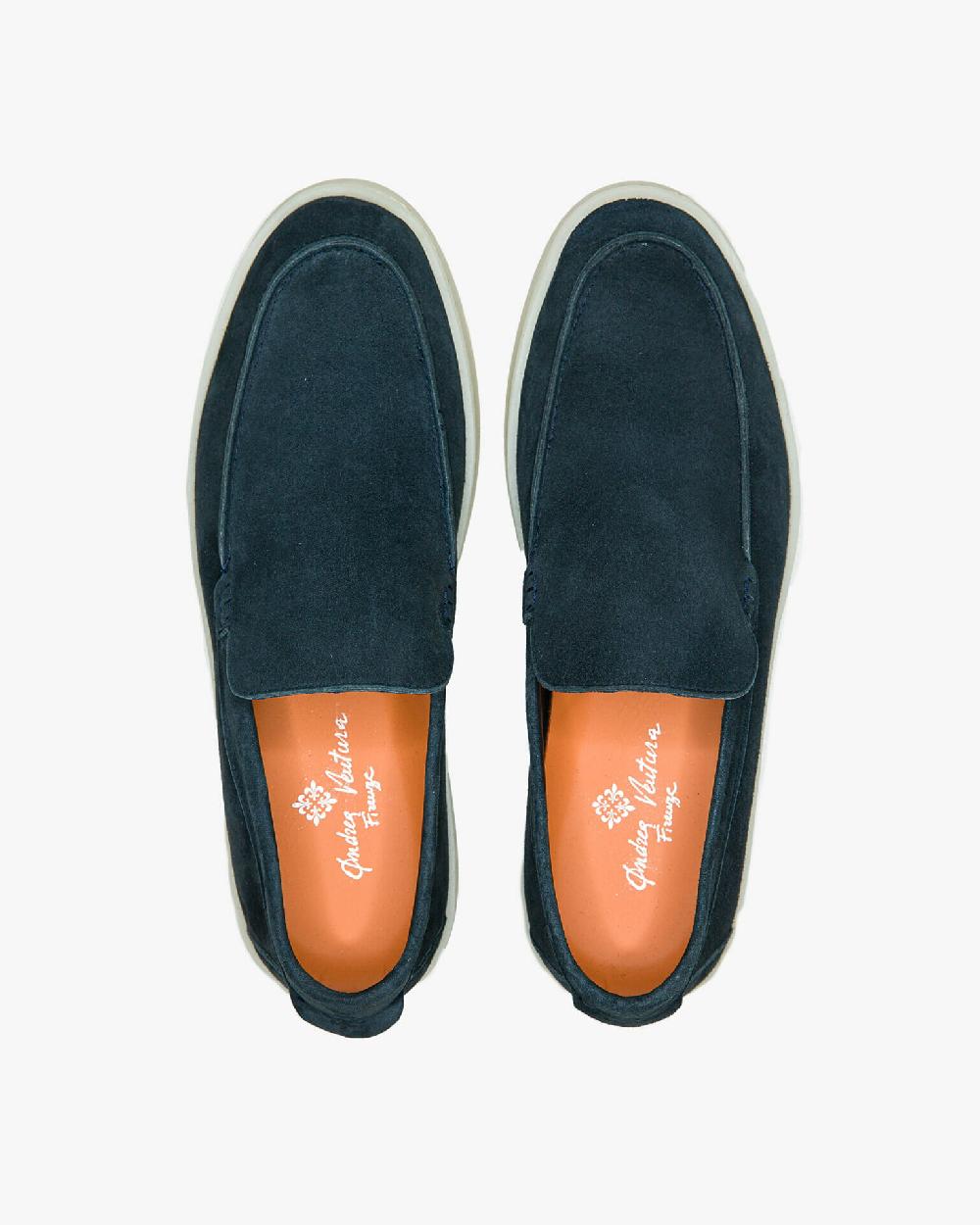 Andrea ventura MOCASSINO ST BARTH LS IN SUEDE ECLIPSE BLUE Flash Sale
