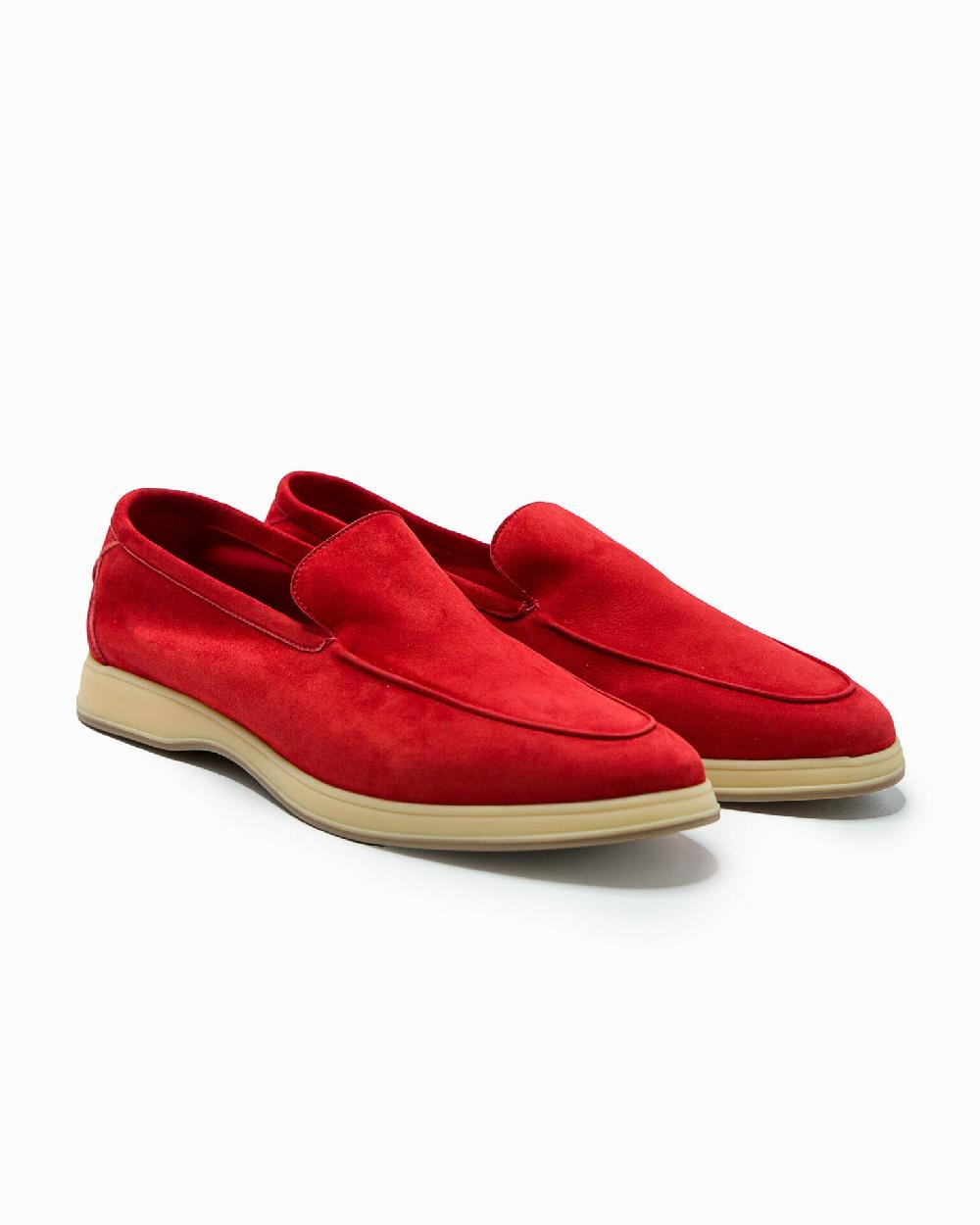 Andrea ventura MOCASSINO DONNA AQ-D COAST IN SUEDE ROSSO Offerta Giorno del Papà