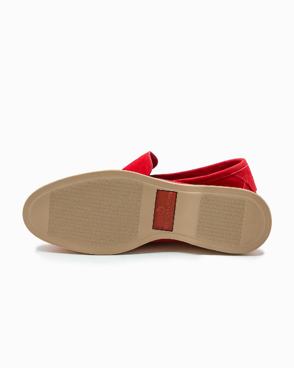 Andrea ventura MOCASSINO DONNA AQ-D COAST IN SUEDE ROSSO Offerta Giorno del Papà