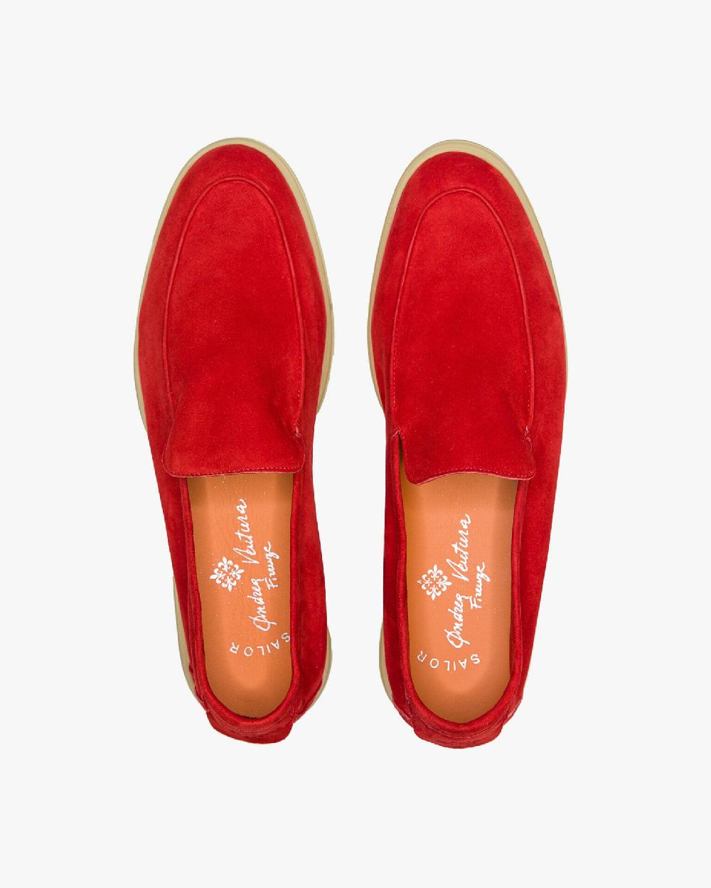 Andrea ventura MOCASSINO DONNA AQ-D COAST IN SUEDE ROSSO Offerta Giorno del Papà