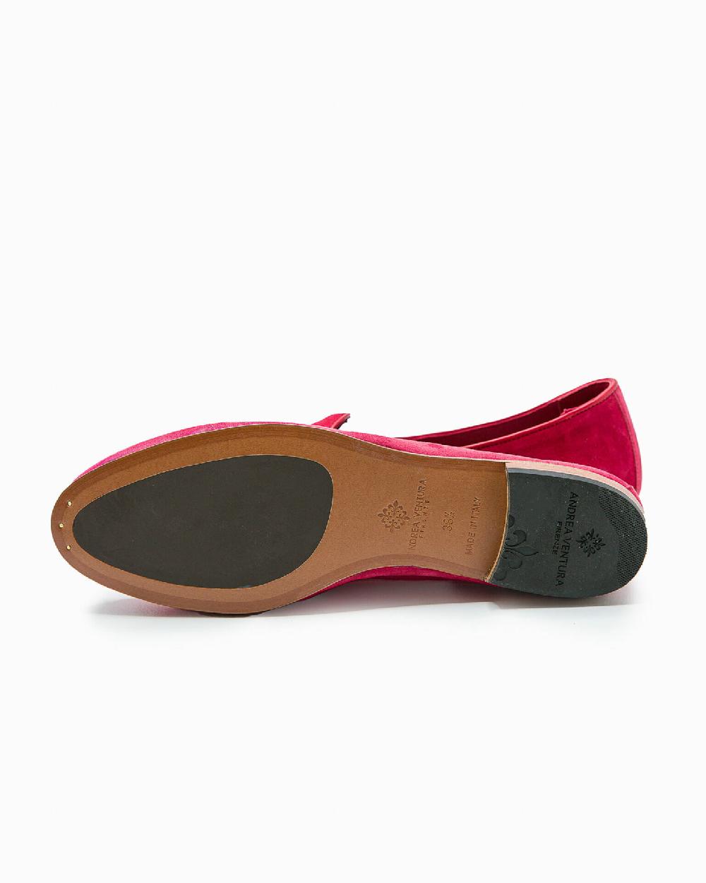 Andrea ventura MOCASSINO DONNA BELGIAN-D LS IN SUEDE ROSSO RUBINO Vendita calda