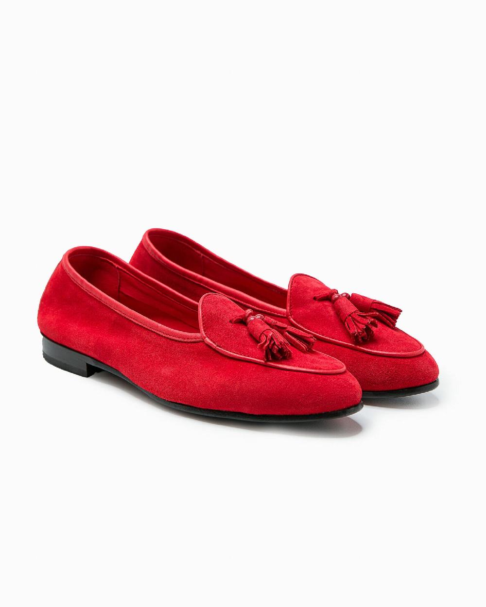 Andrea ventura MOCASSINO DONNA BELGIAN-D NP-CR IN SUEDE ROSSO KUBRICK Offerta migliore