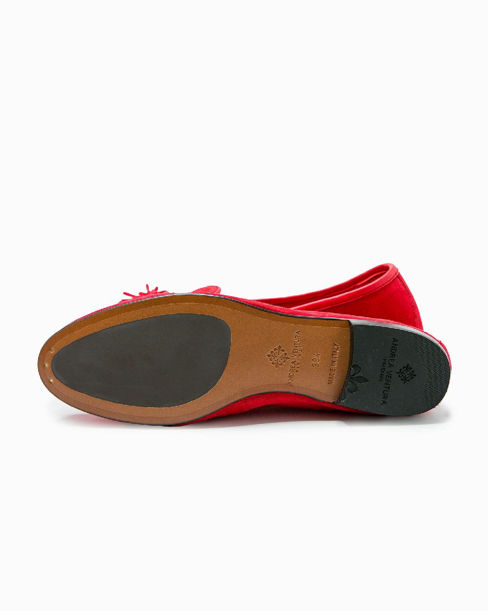 Andrea ventura MOCASSINO DONNA BELGIAN-D NP-CR IN SUEDE ROSSO KUBRICK Offerta migliore