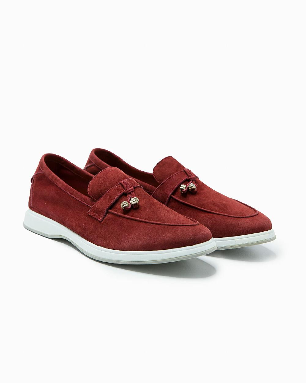 Andrea ventura Mocassino senza lacci con charms color argento Aq-D BEACH-CHARMS1 in suede color mattone Offerta temporanea