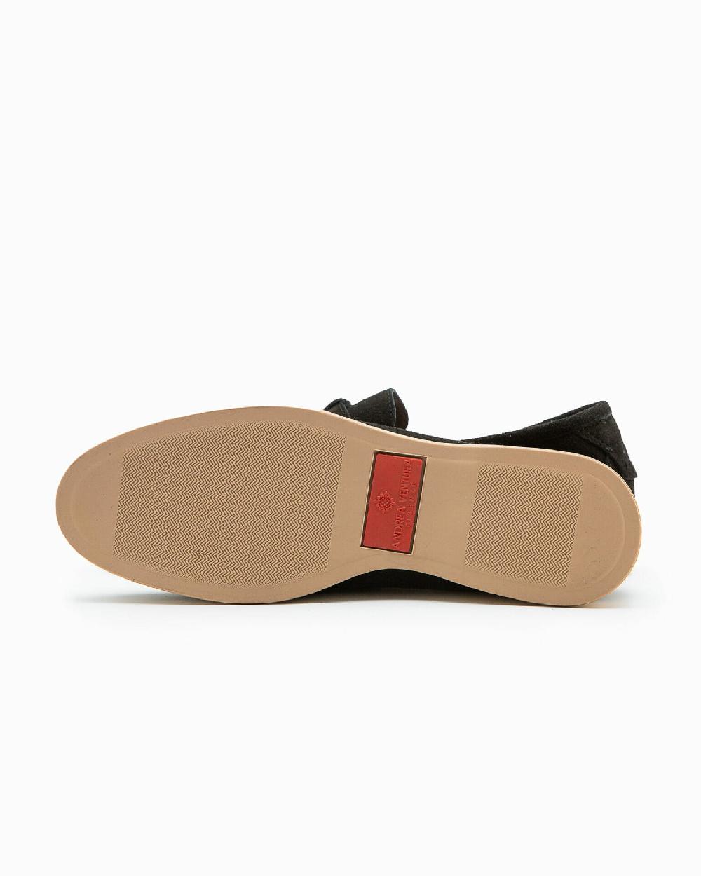 Andrea ventura Mocassino senza lacci con charms color argento Aq-D BEACH-CHARMS1 in suede color nero Offerte esclusive